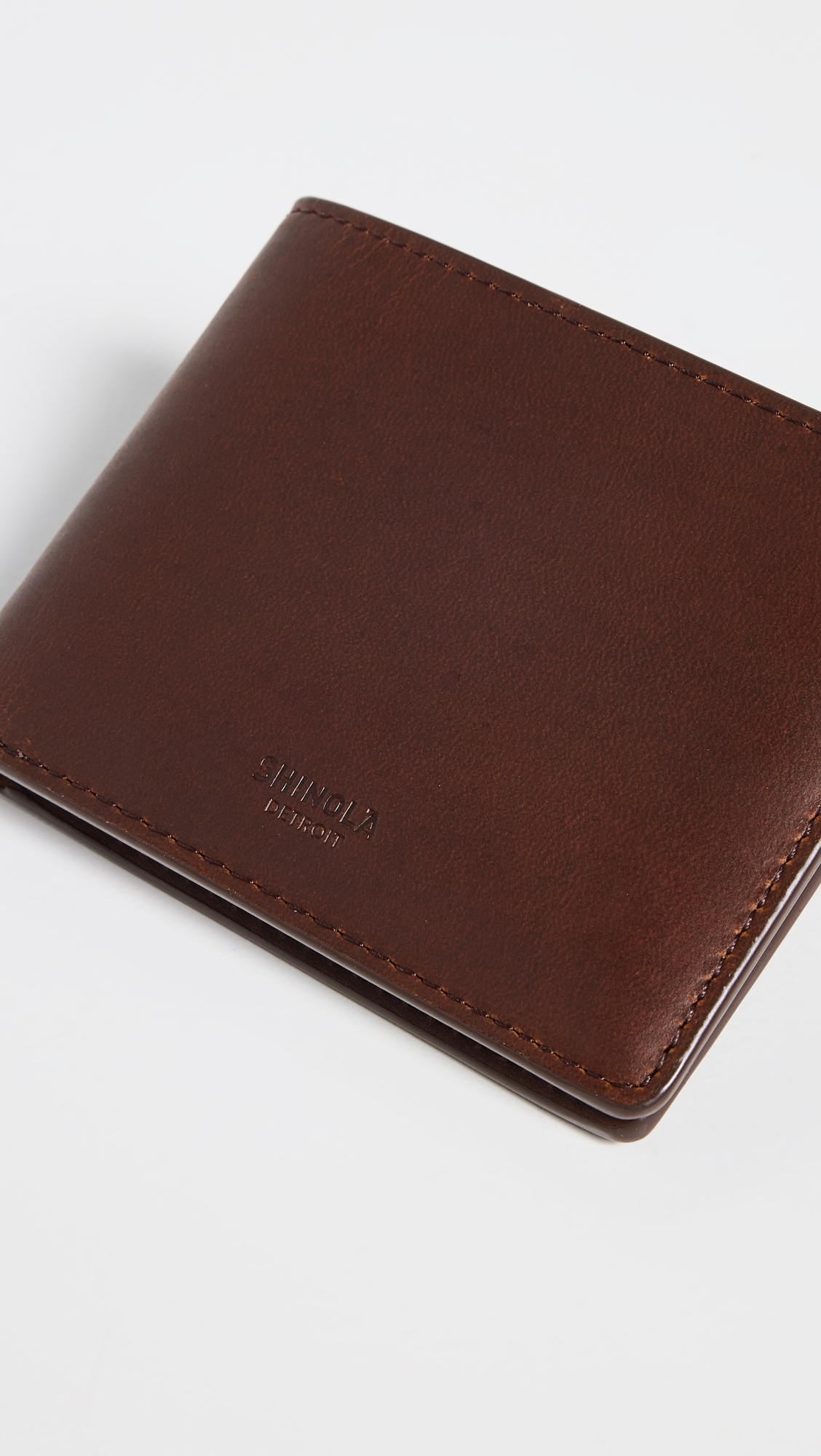 Leather Bifold Wallet Medbrown One Size