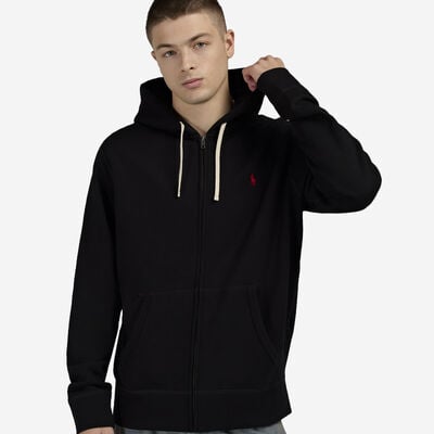 Men's Fleece Full-Zip Hoodie in Black