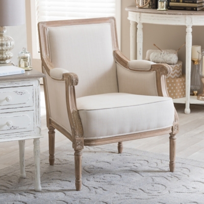 Baxton Studio Chavanon French Accent Chair, Beige