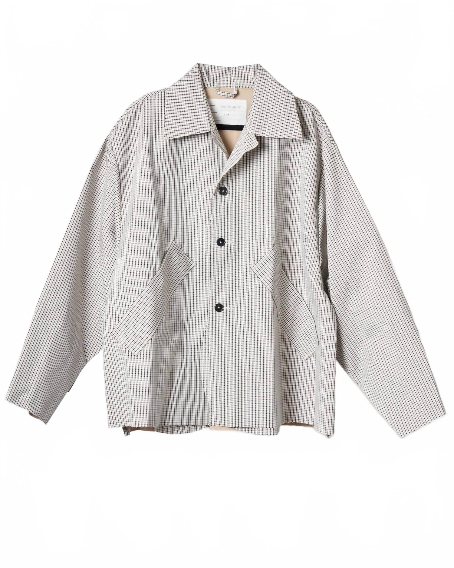 Men's Short Mac Coat In Check