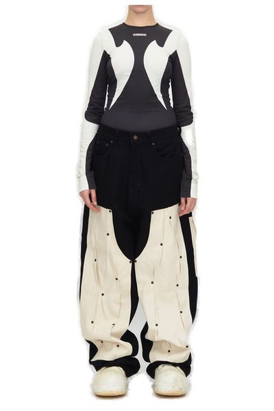 Kusikohc Carpenter Rivet Patched Jeans