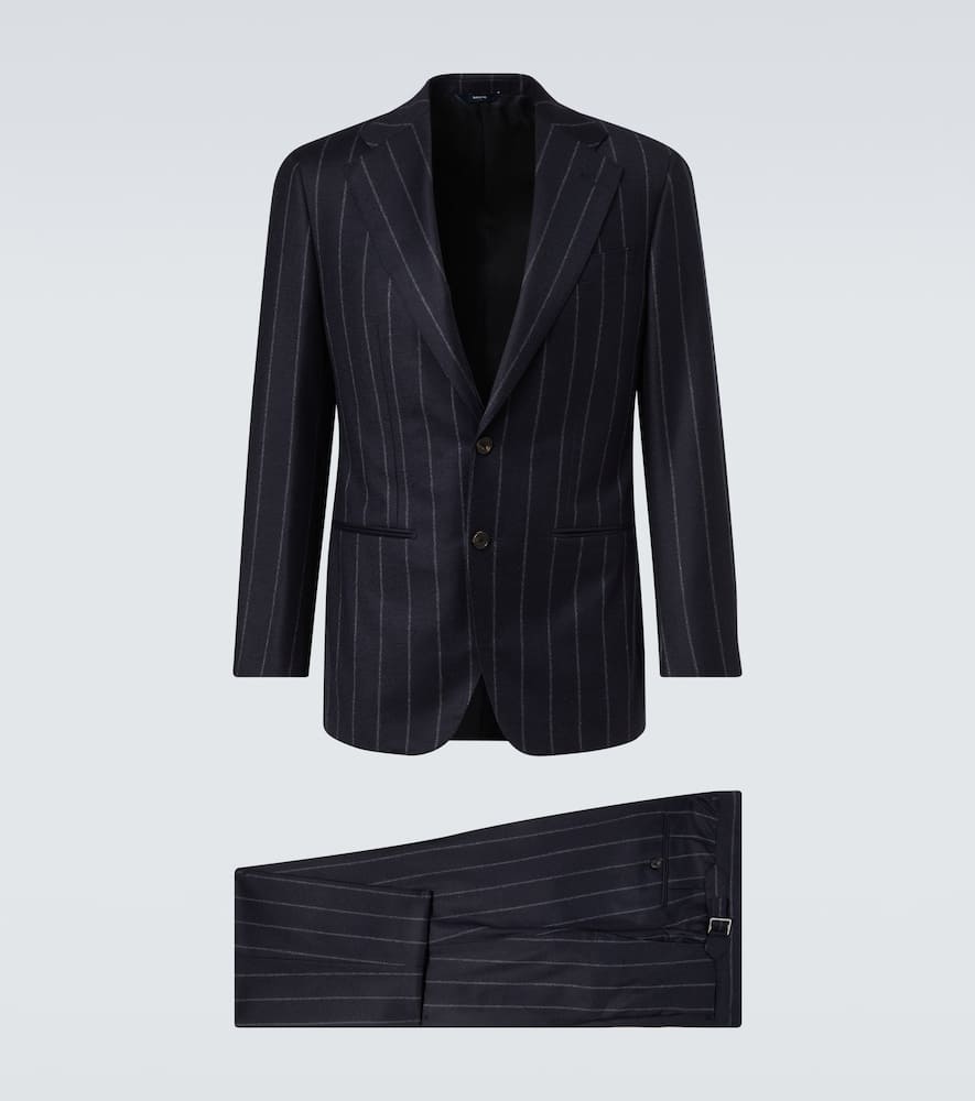 Pinstripe wool and cashmere suit