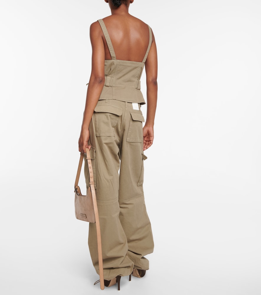 Utility bustier cotton top