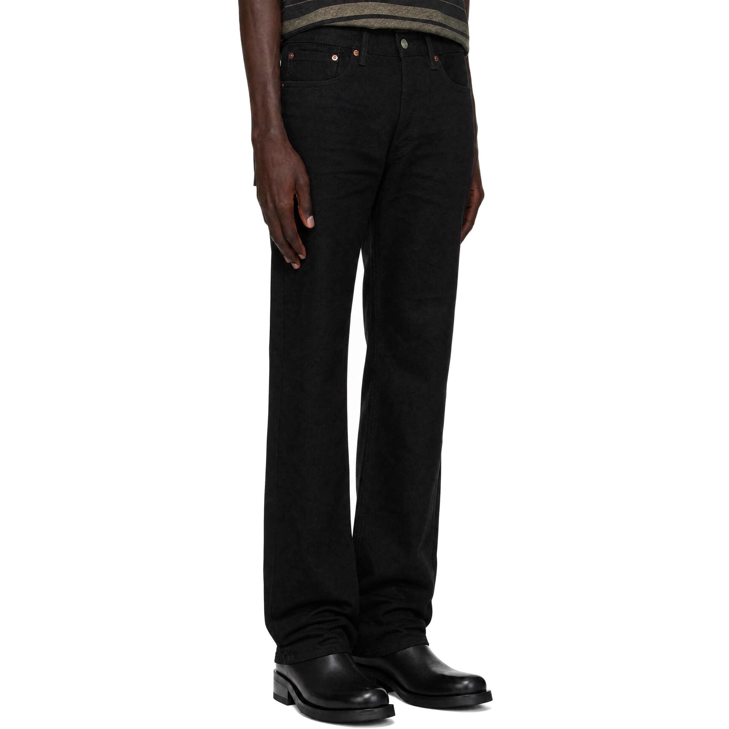 Black Five Pocket Vintage Selvedge Denim Jeans