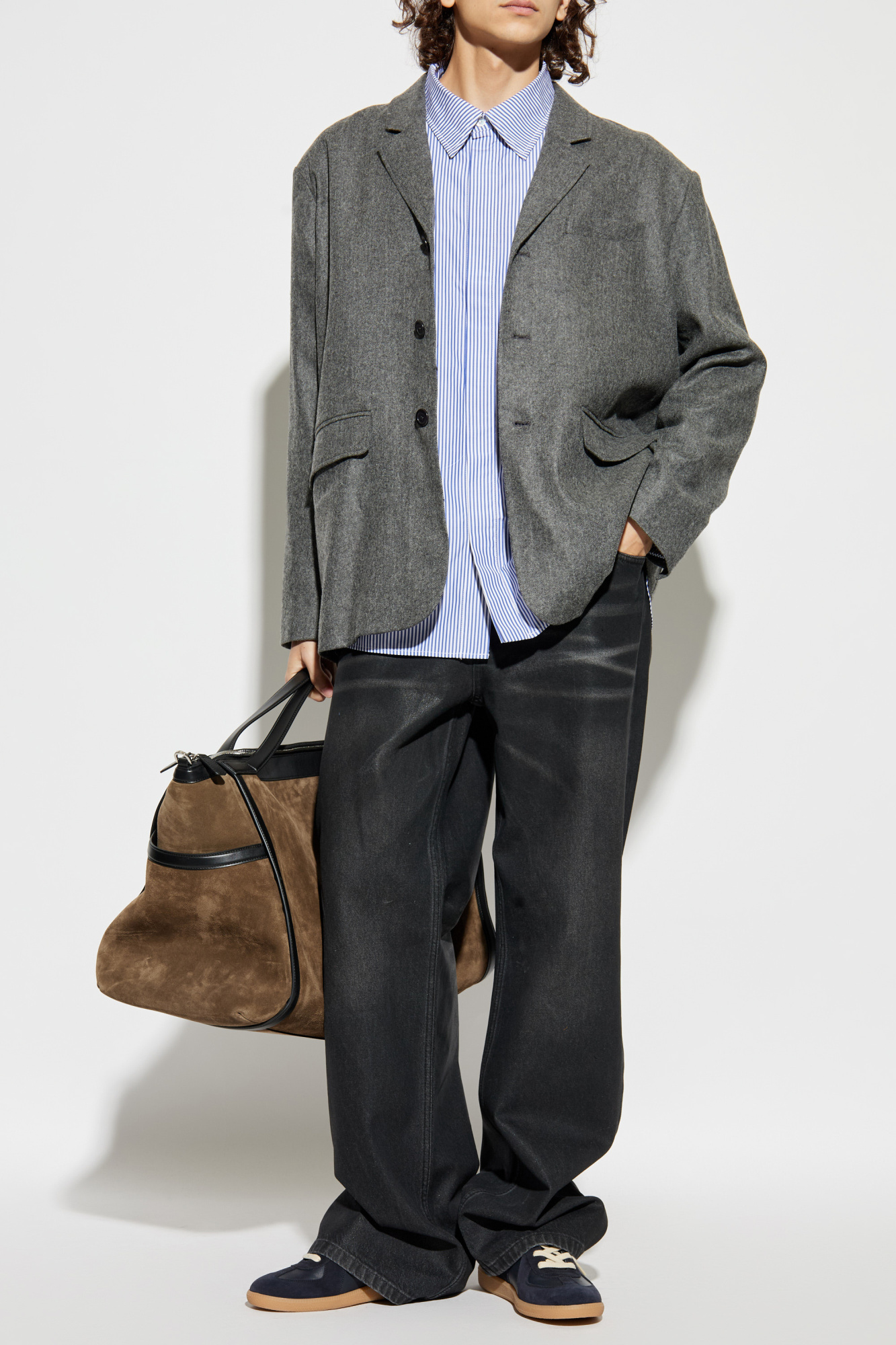 Wool Blazer, Men's, Grey