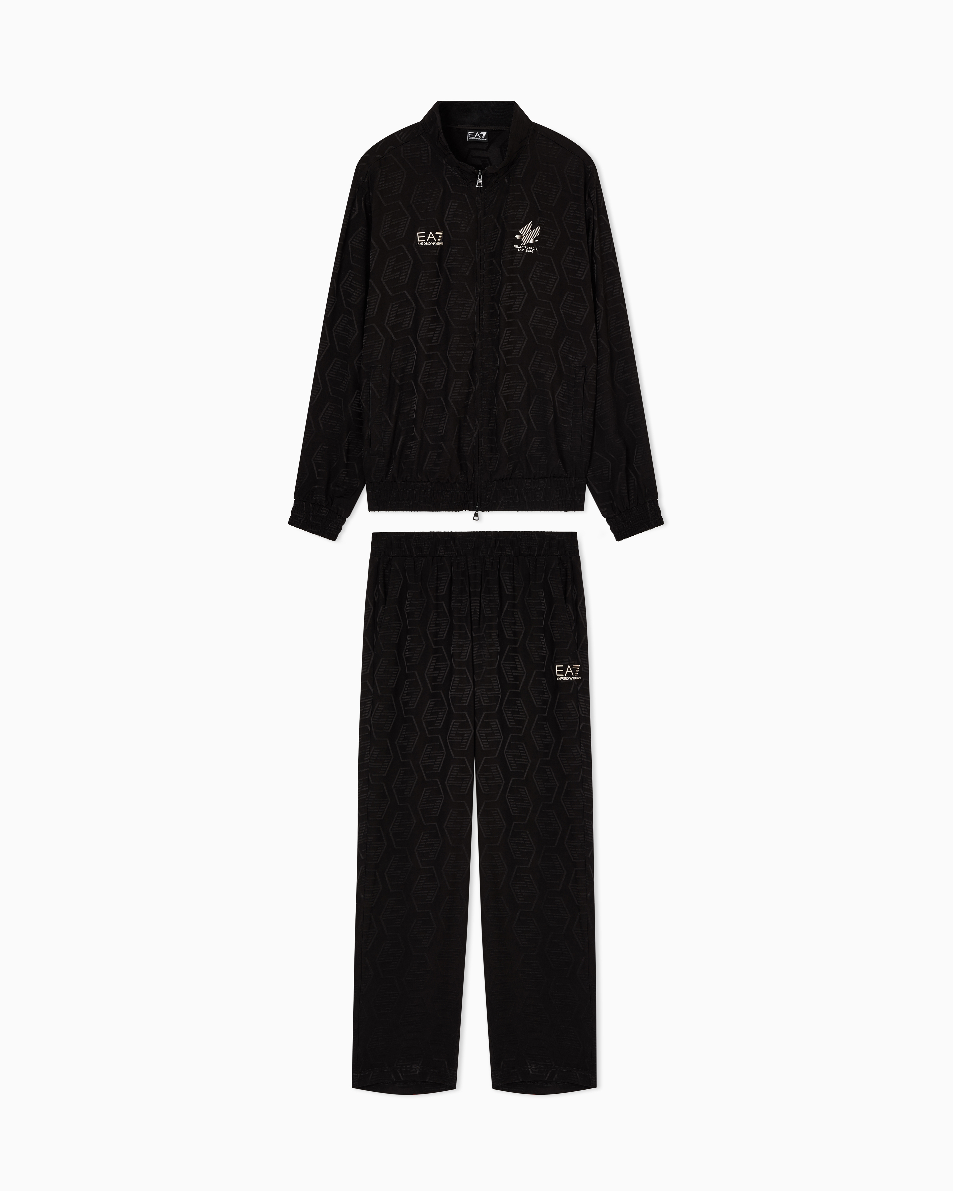 Soccer tracksuit in jacquard viscose