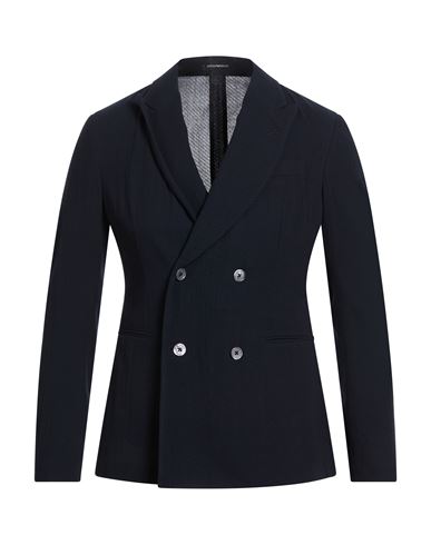 Man Blazer Navy Size 44 Virgin Wool
