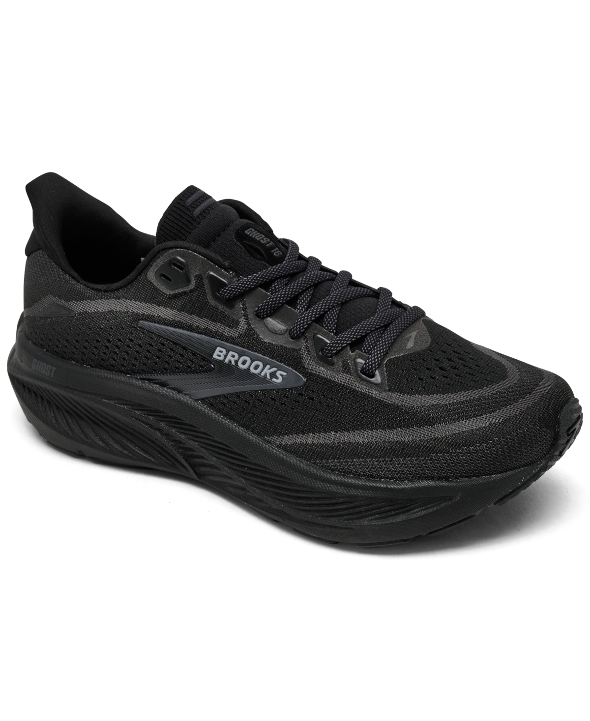 Women's Ghost 18 Running Sneakers from Finish Line - Black, Ebony
