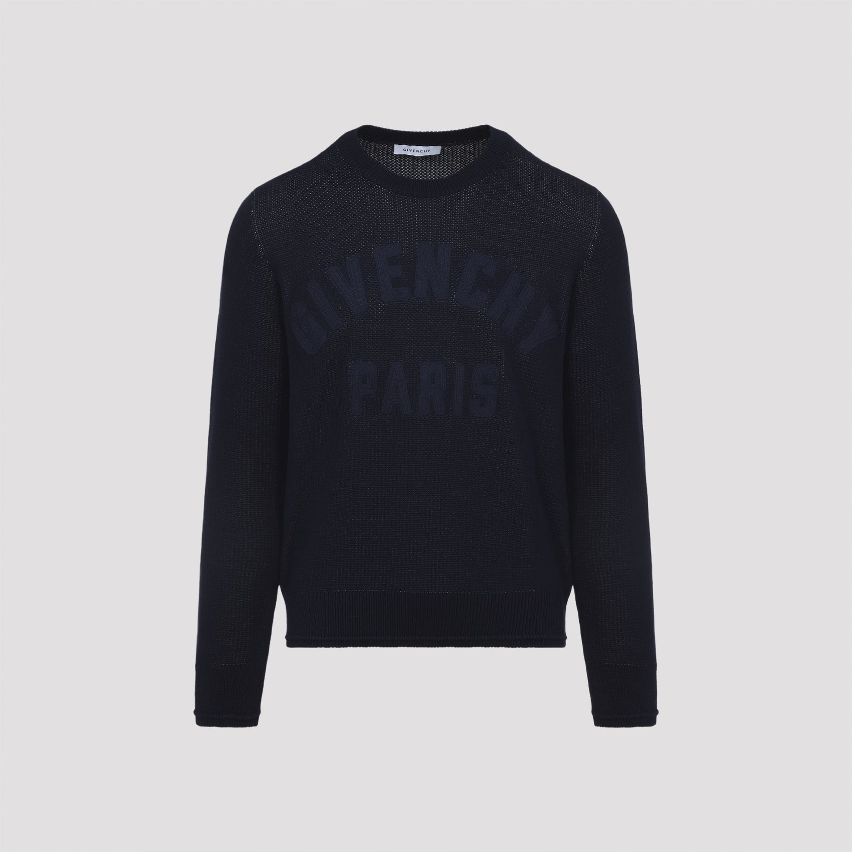 Sweater in Cotton Knit with Paris Embroidery