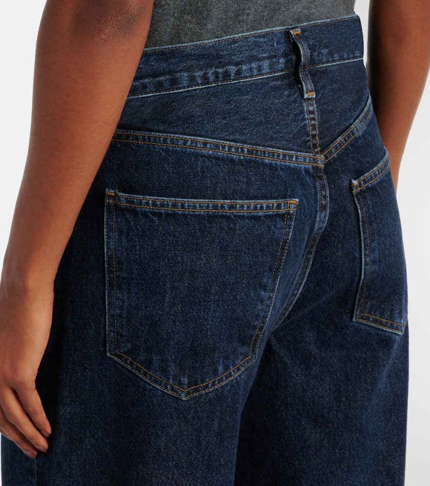 Low Curve mid-rise barrel-leg jeans