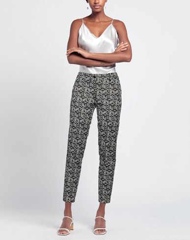 Woman Pants Black Size 12 Polyester, Viscose, Elastane