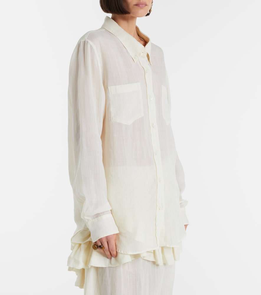 Oversized ramie shirt