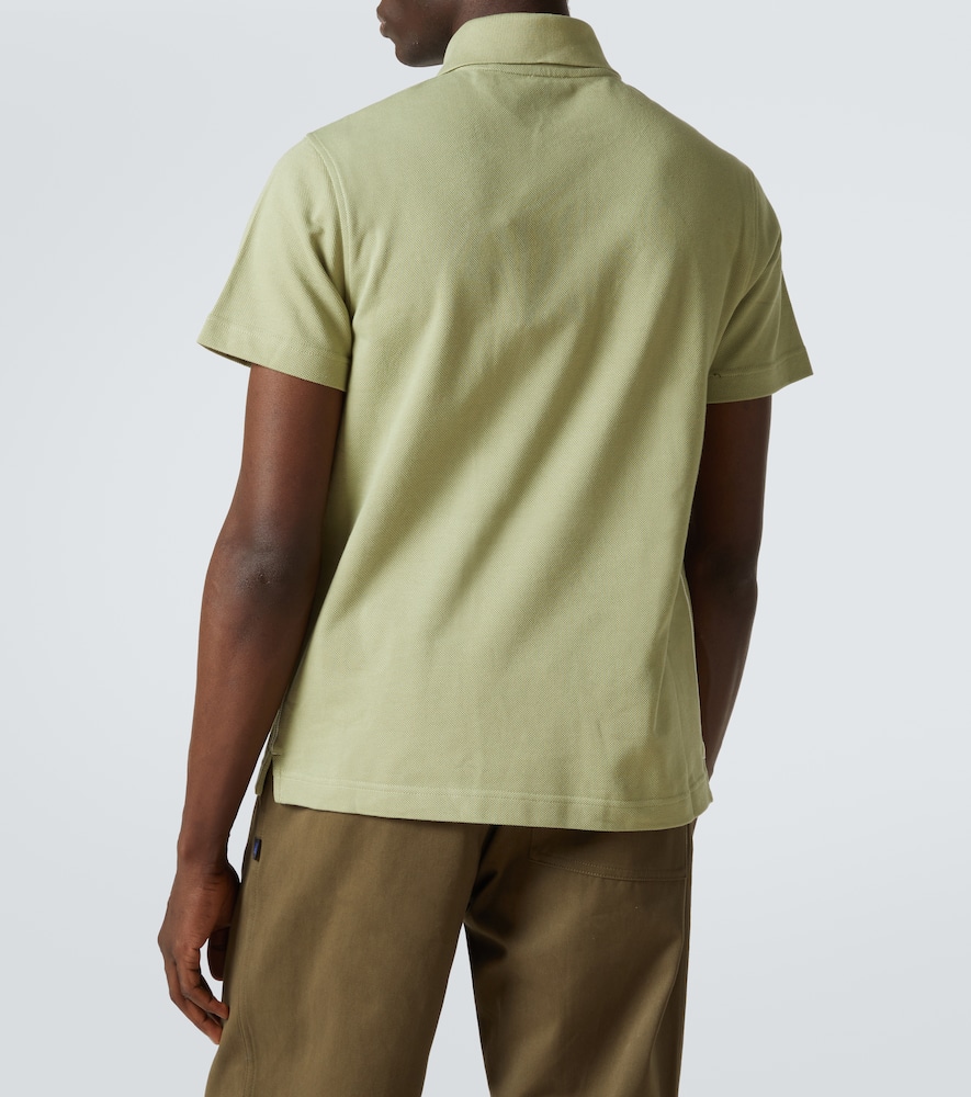 Embroidered cotton polo shirt