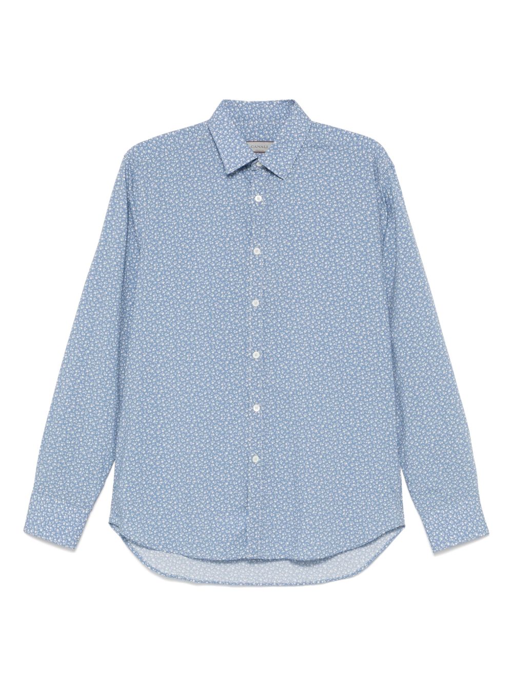Canali floral-print shirt - Blue