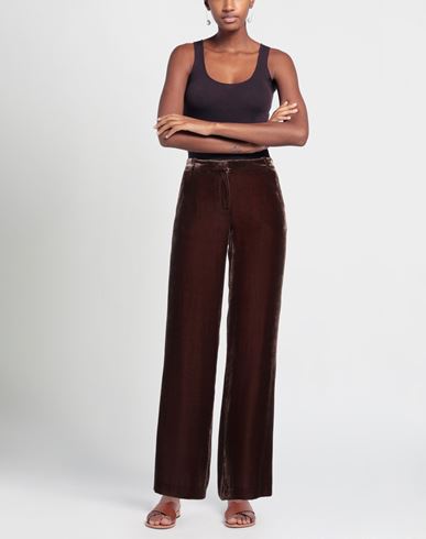 Kiltie Woman Pants Chocolate brown Size 4 Viscose, Silk
