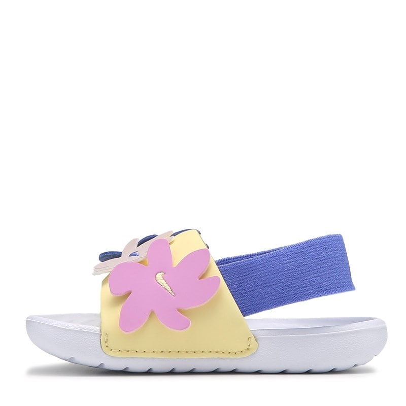 Kids' Kawa Slide Sandal Baby/Toddler Sandals (White/Yellow Floral)