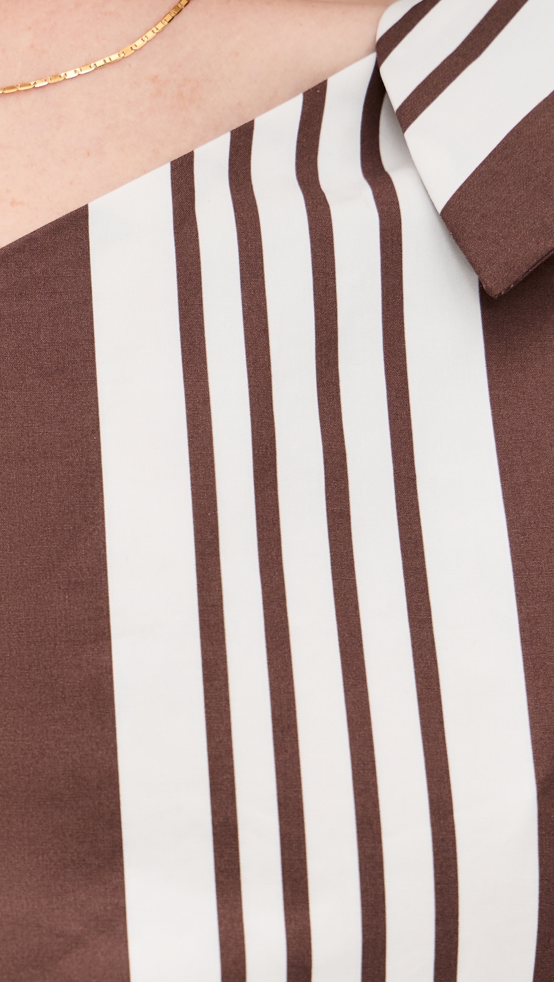 Rosie Tie Top Chocolate Stripe