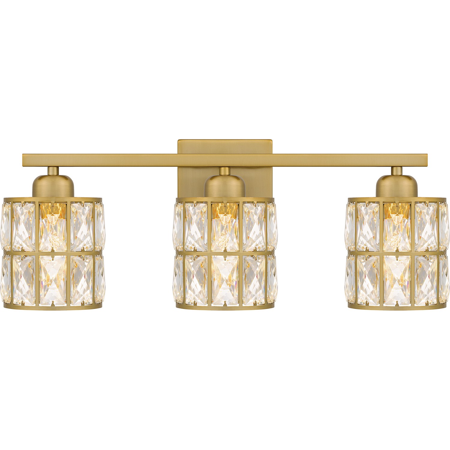Aged Brass Three Light Bath from the Gibson Collection