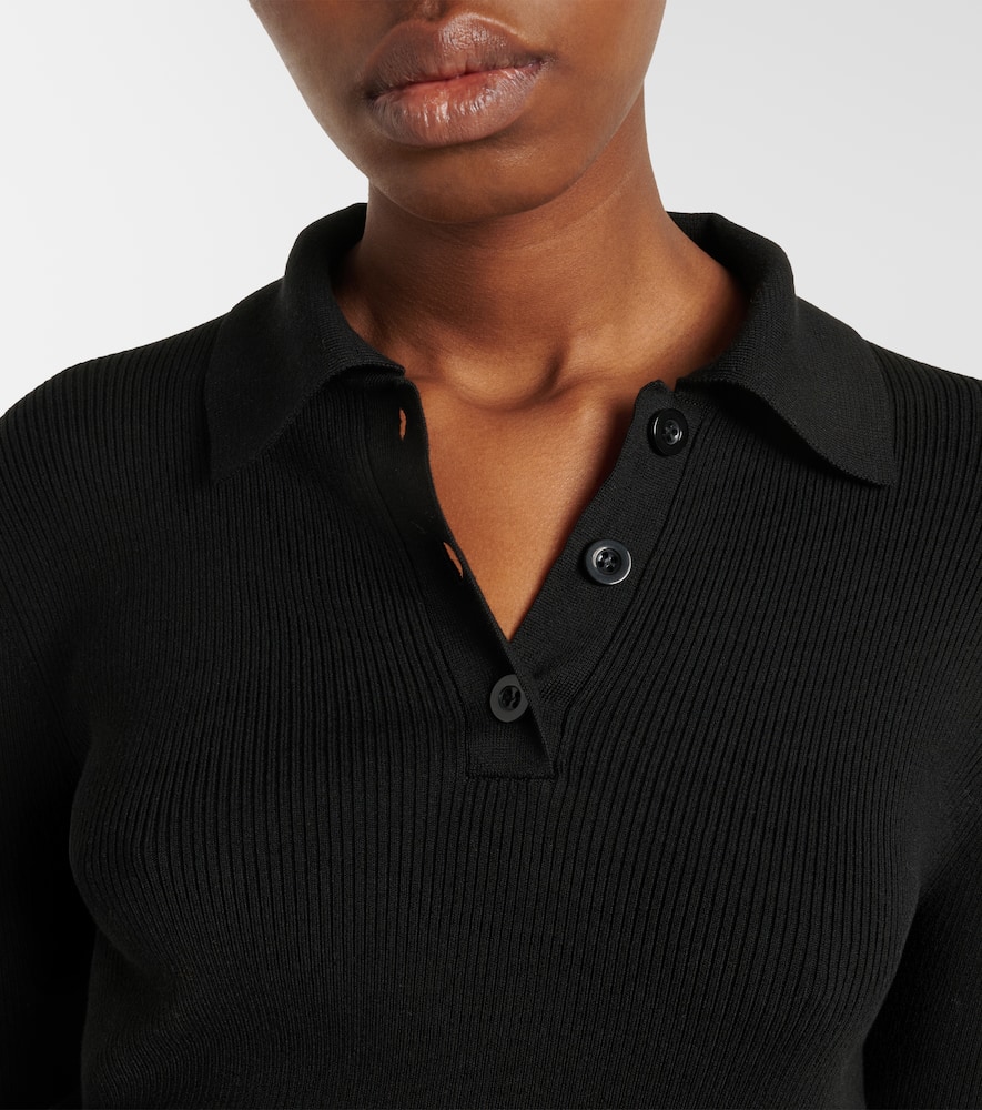 Róhe Ribbed-knit polo shirt