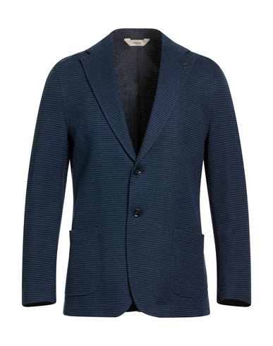 Man Blazer Blue Size 40 Cotton