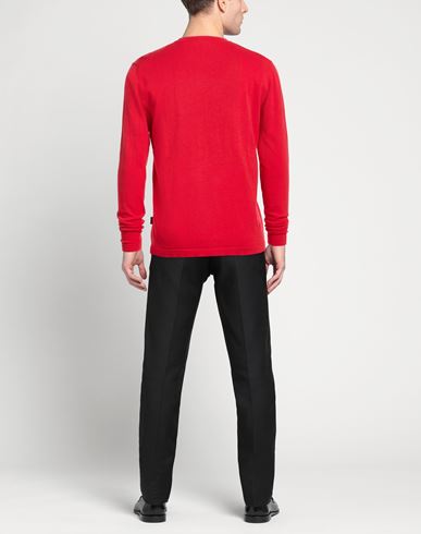 Man Sweater Tomato red Size XL Cotton