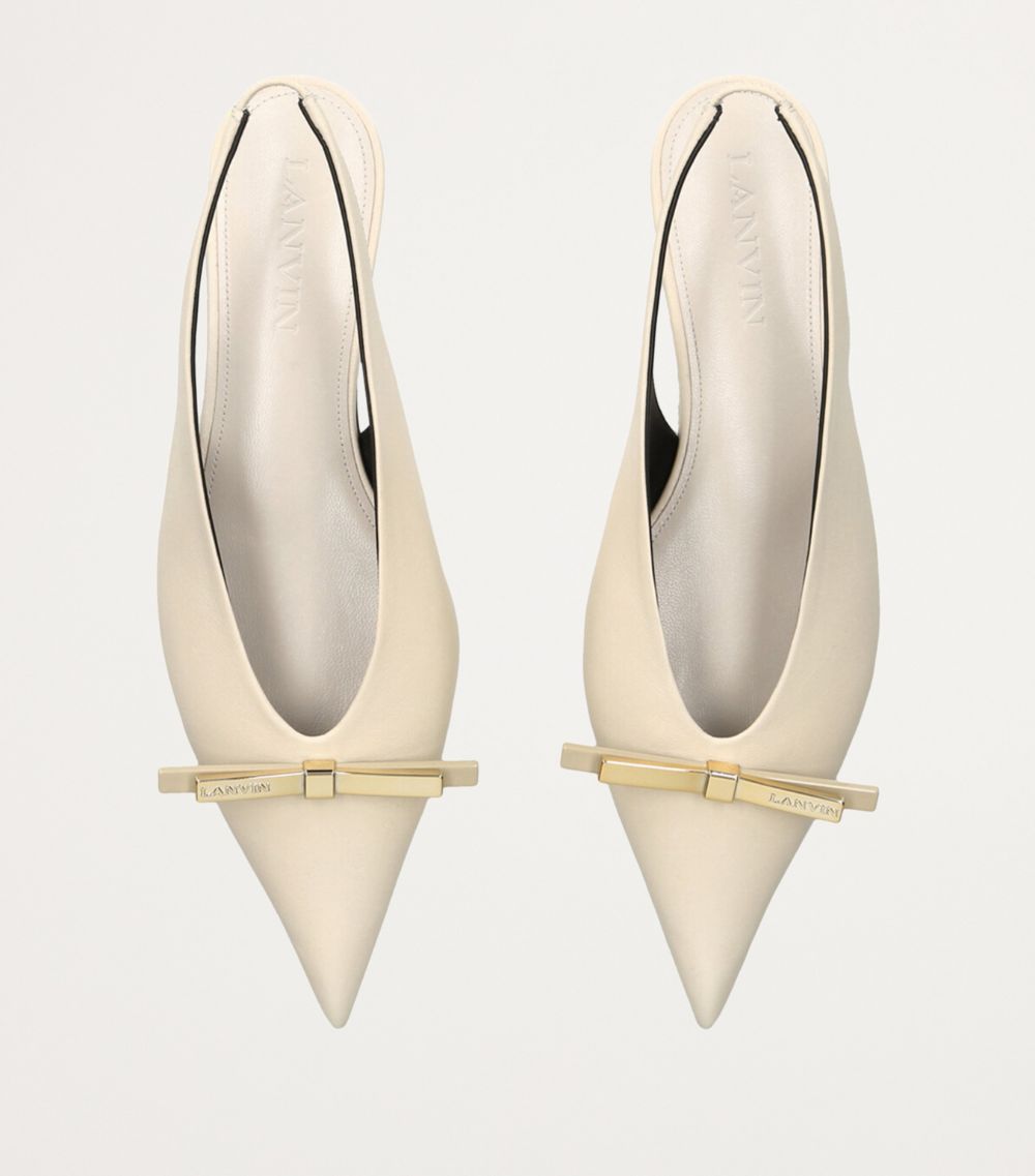Leather Bow Slingback Flats