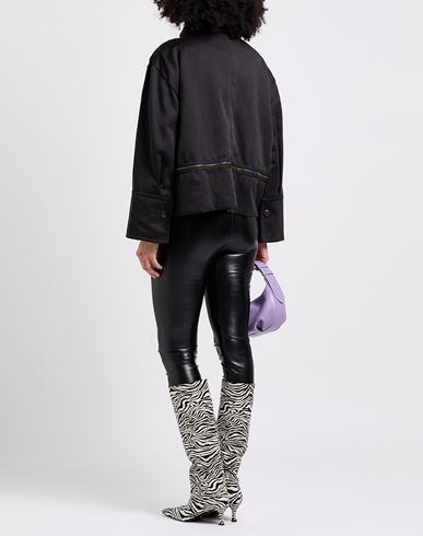 Woman Jacket Black Size 4 Linen, Polyester