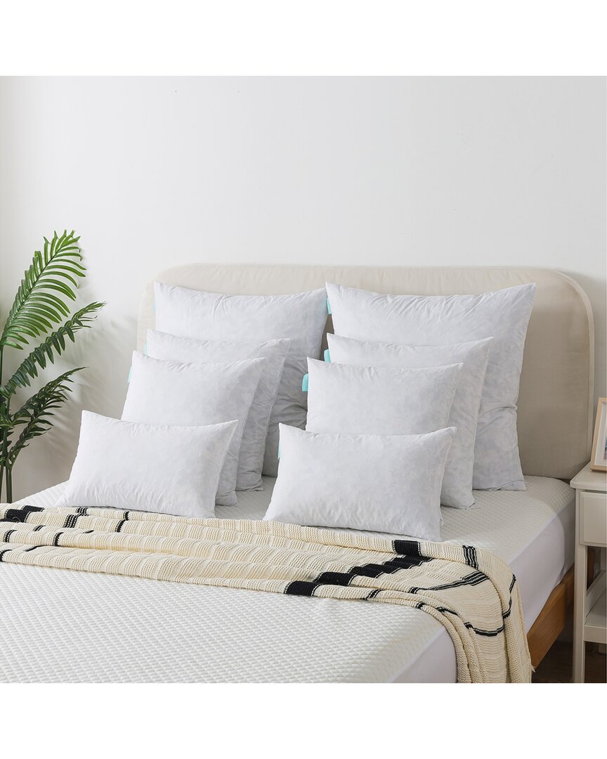 Set of Two 233 Thread Count Feather Throw Pillow Inserts