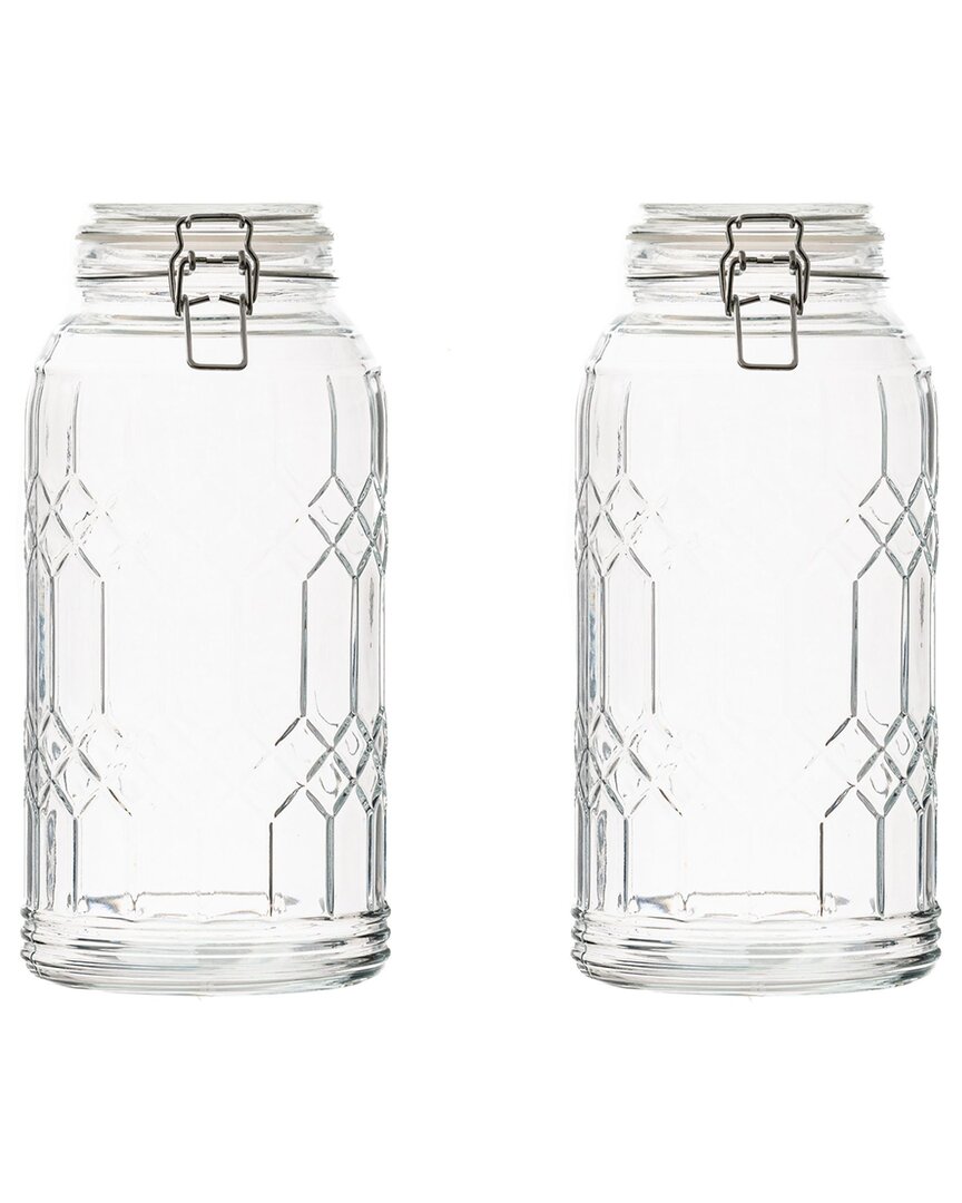 Set of 2 Bleeker Glass Canisters