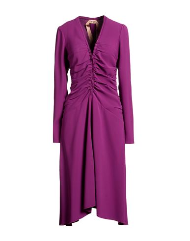 Woman Midi dress Mauve Size 8 Polyester