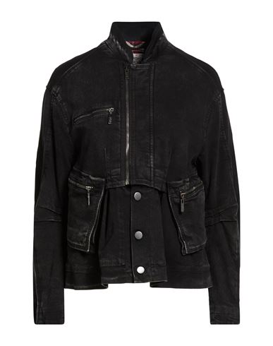 Use Woman Denim outerwear Black Size 10 Cotton, Elastane