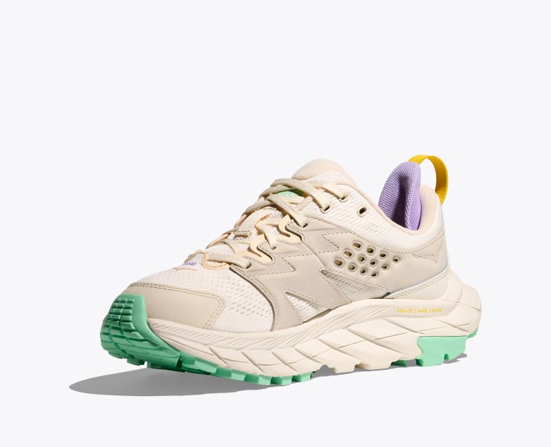 HOKA Women's Anacapa Breeze Low Shoes in Alabaster/Mint Fluorite