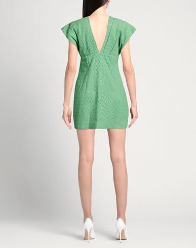 Woman Mini dress Green Size 6 Cotton