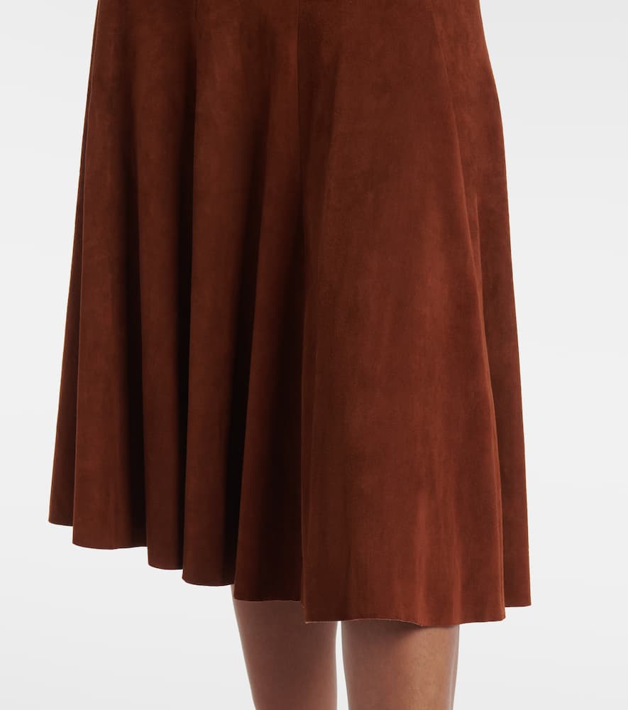 Sabrina suede midi skirt
