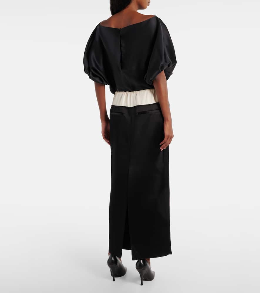 Chet satin maxi skirt