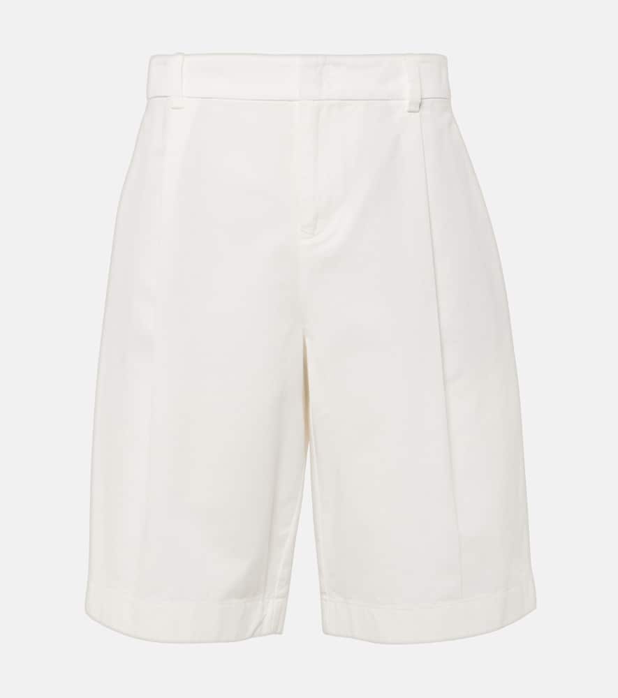 High-rise cotton shorts