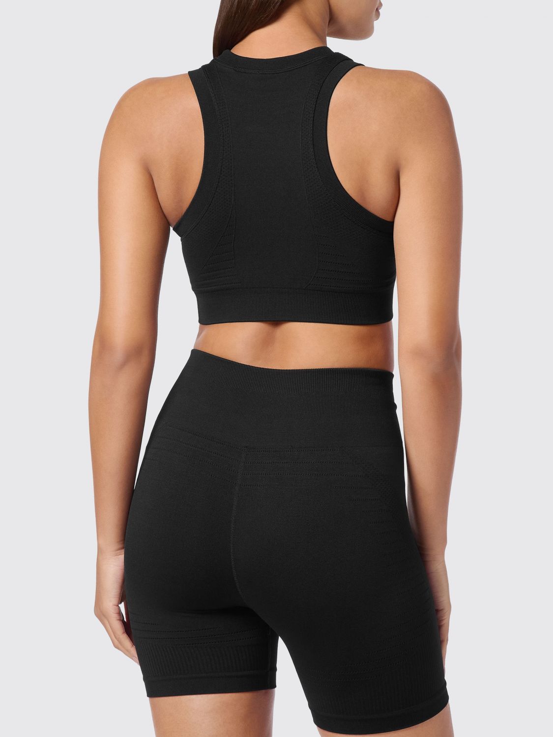 Logo-printed performance tank top - Black