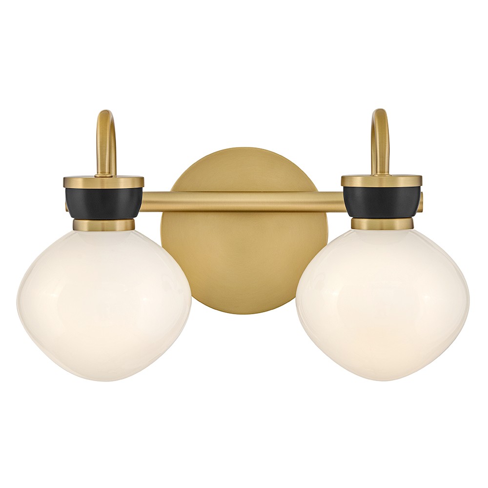 Lacquered Brass LED Bathroom Vanity Light from the Lucy Collection