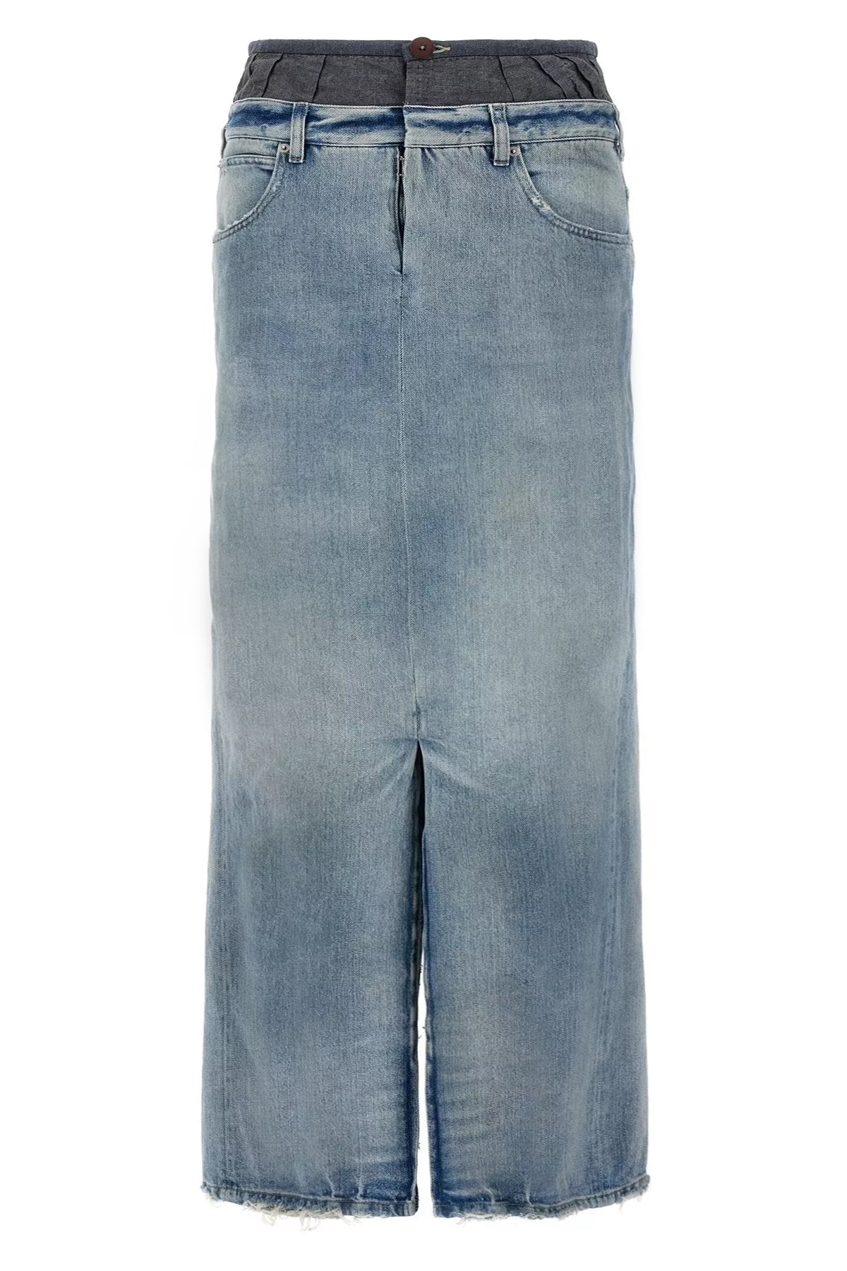 Slits Denim Skirt