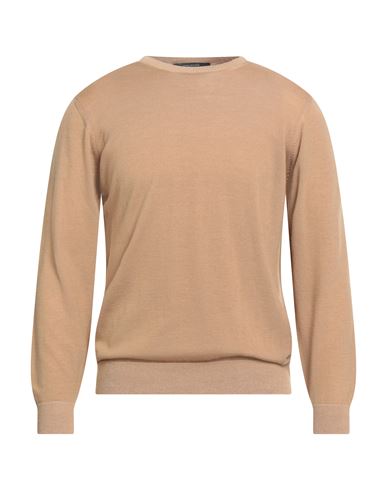 Man Sweater Sand Size 38 Wool, Cotton