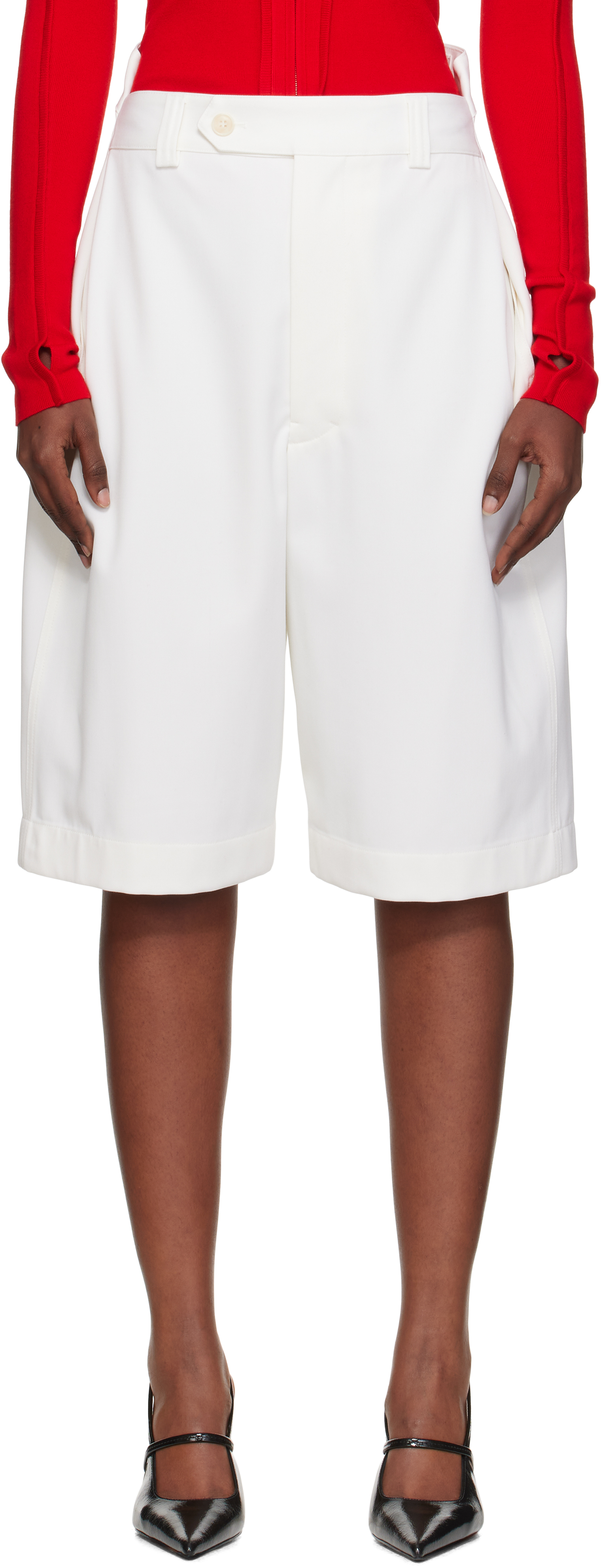 Off-White Tab Detail Shorts