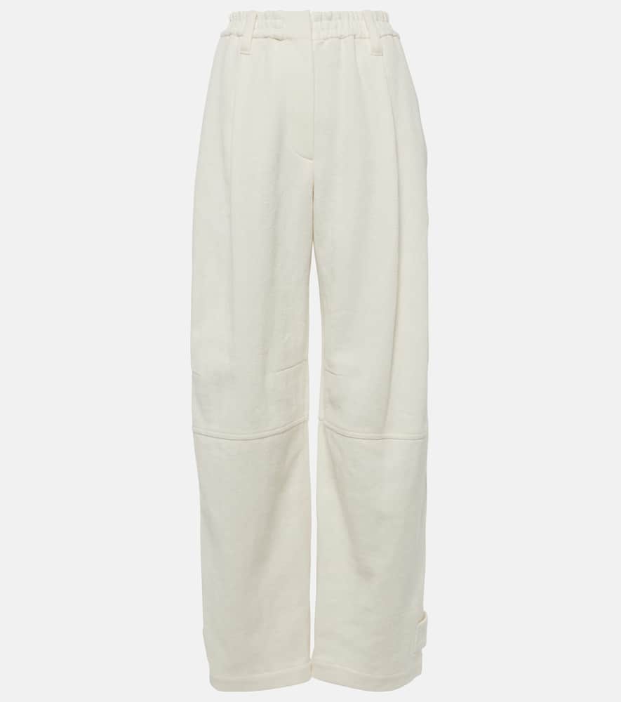 Cotton and linen straight pants