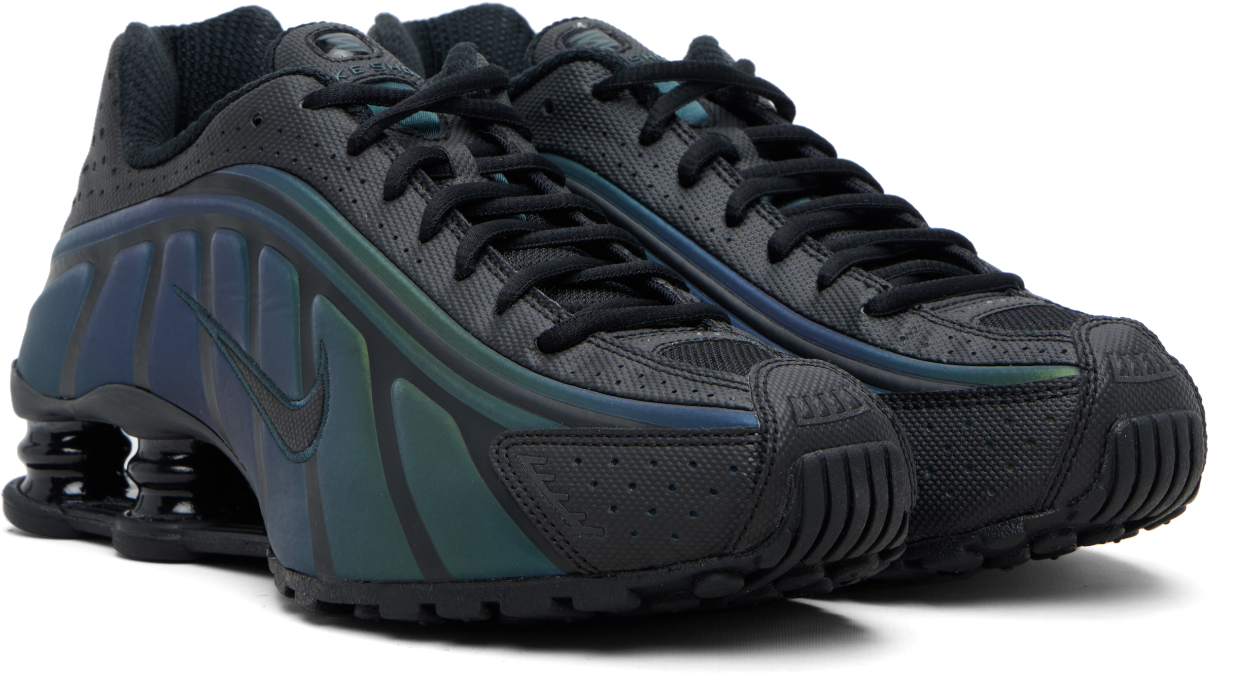 Black & Green Shox TL Sneakers