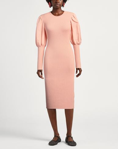 Elisabetta Franchi Woman Midi dress Salmon pink Size 4 Viscose, Polyester