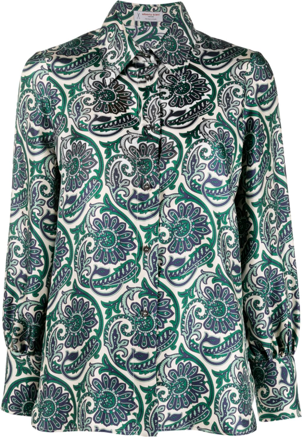 Paisley-print silk shirt - Green
