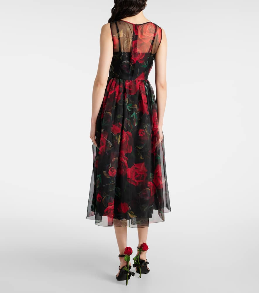 Floral silk cocktail dress
