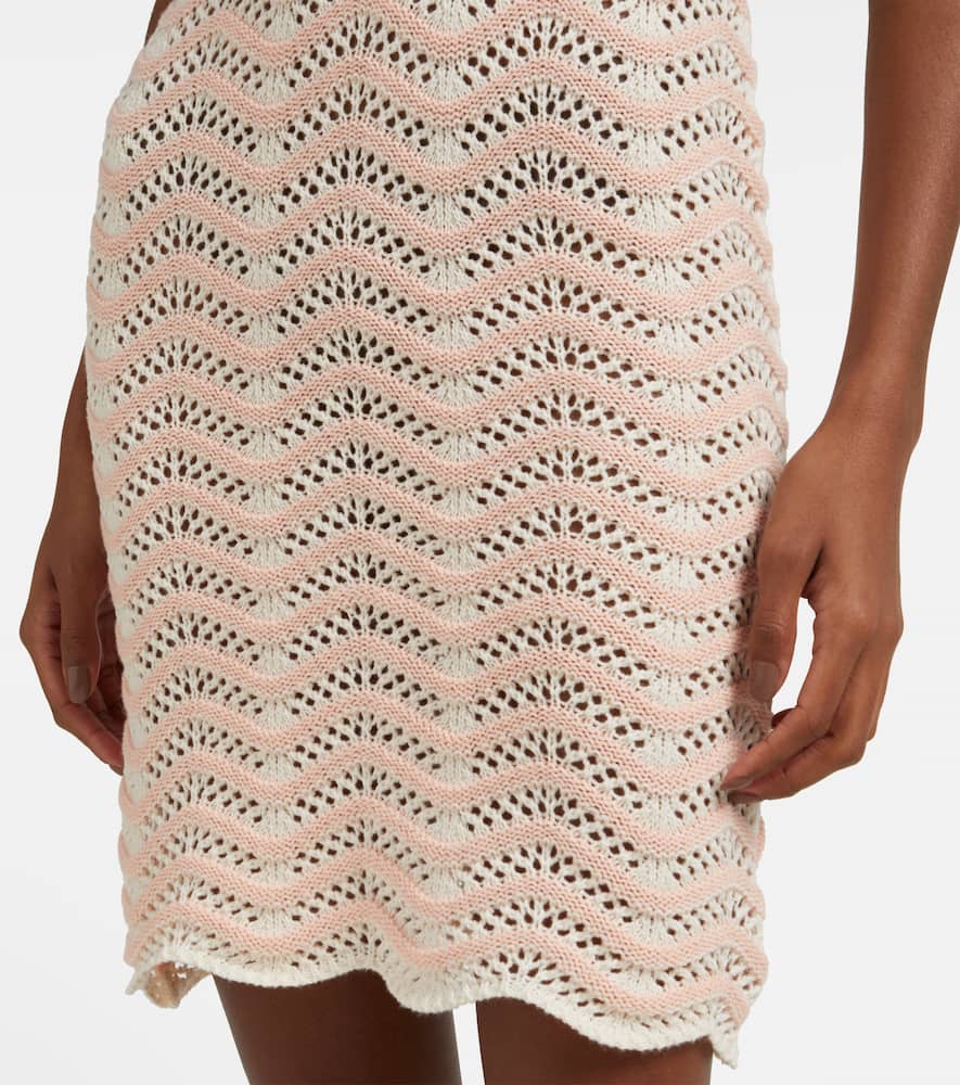 Coco striped cotton-blend minidress