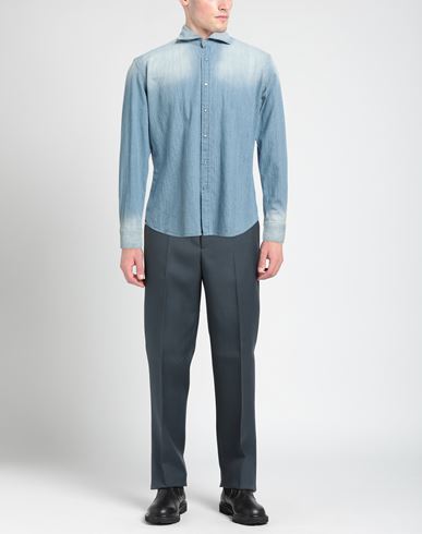 Man Shirt Azure Size 15 ¾ Cotton