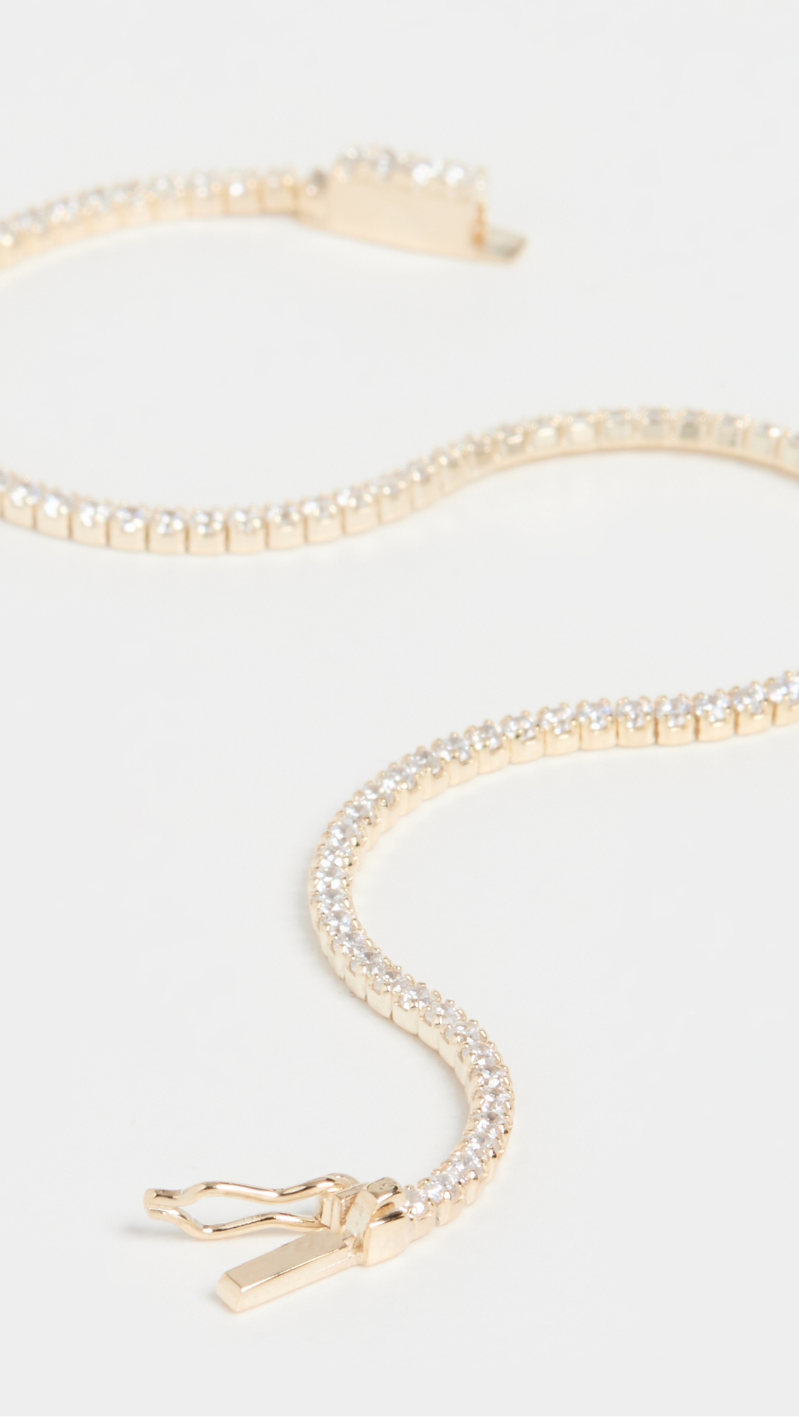 Classic Thin Tennis Bracelet Gold One Size
