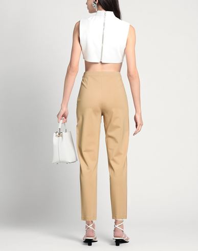 Z. o.e. Zone Of Embroidered Woman Pants Camel Size L Polyurethane, Viscose, Polyamide, Elastane